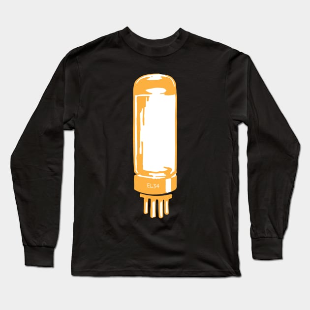 EL34 Vacuum tube icon Long Sleeve T-Shirt by SerifsWhiskey